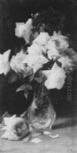 Roses In A Clear Vase