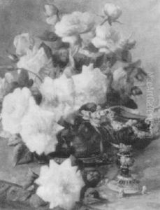 Roses And Compote by Frederick M. Fenety