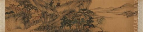 Feng Chaoran: Color And Ink 'landscape' Painting - view 1