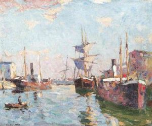 Sudlandlischer Hafen by Gustav Fenkohl