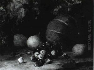 Still Life With Cherries, Pears And Melon
