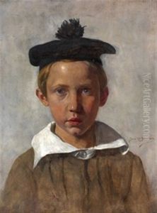 Retrato De Nino Con Gorro