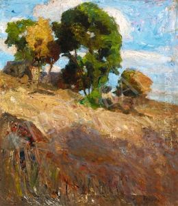 Cottage On The Sunlit Hill-side