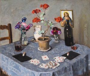 Still Life With Cards by Adolf Fenyes