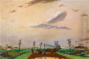 Road In The Great Plain After Rain