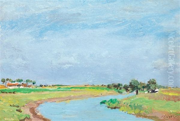 Spring In The Bound (farms At Jaszbereny) - view 1