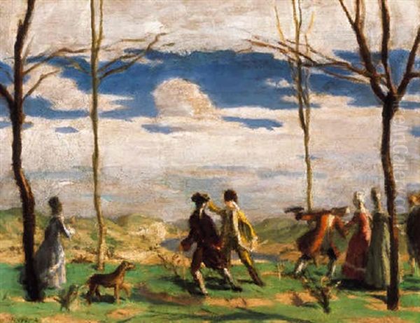 Rokoko Jelenet A Szabadban (rococo Scene In The Open-air) - view 1