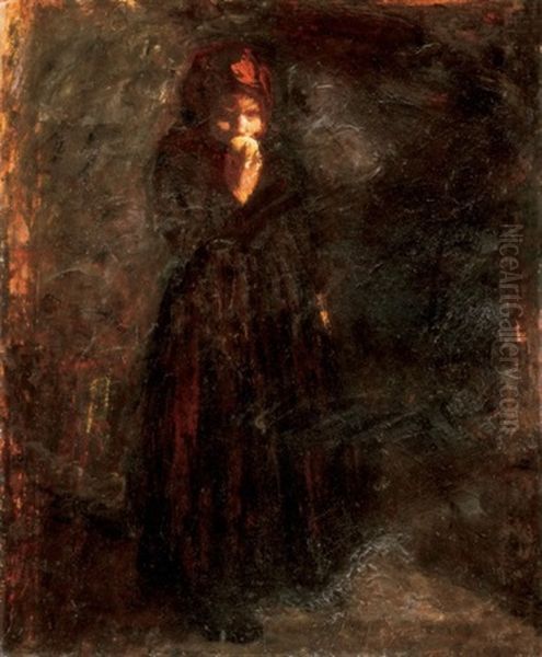 Little Girl Eating An Apple - view 1