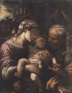 The Holy Family by Ferrau Fenzoni
