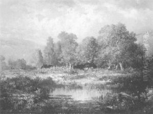 Cottage With Pastures And Pool by Adolfo Feragutti Visconti
