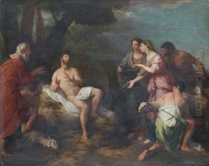Aaron Recevant Les Bijoux Pour Sculpter Le Veau D'or by Francesco (Imperiali) Ferdinandi