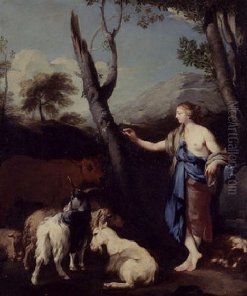 A Shepherdess In A Landscape - view 1