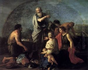 Noah And His Family Preparing To Board The Ark by Francesco (Imperiali) Ferdinandi
