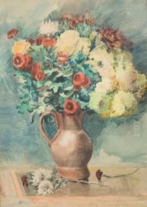Vase De Fleurs by Zacharie Astruc