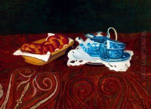Milk Loaf And Blue China (before Afternoon Tea) Milk Loaf And Blue China (before Afternoon Tea)