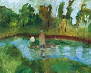 Painter In Open Air by Karoly Ferenczy