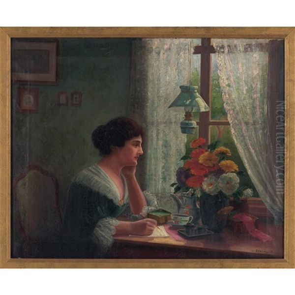 Woman At Desk - view 1