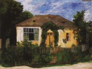 Muteremhazam Nagybanyan (haz Fak Kozott) - My Studio In Nagybanya, House Among Trees by Karoly Ferenczy