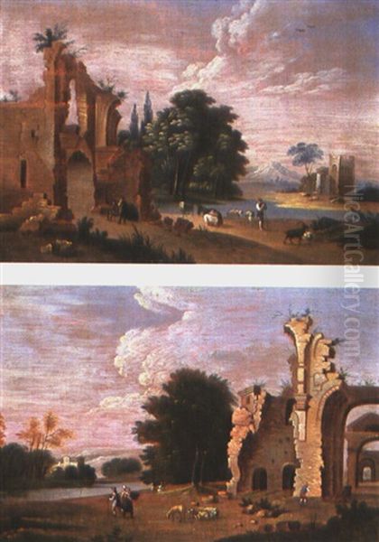 Landschaften Mit Ruinenstaffage (pair) - view 1