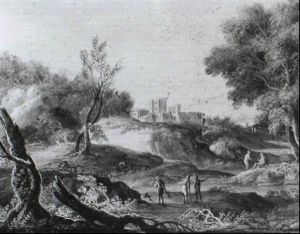 Figures By A Pool In An Italianate Landscape by Adam Pankratz Ferg
