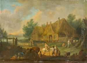 Landschaft Mit Taverne Und Personen by Franz de Paula Ferg