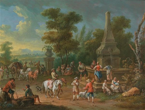 A Pair Of Landscapes With Figures - view 1
