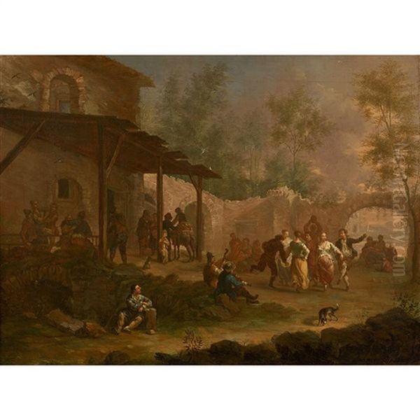 Danse Villageoise Pres D'une Auberge - view 1