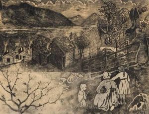 Grovaer Pa Sandalstrand by Nikolai Astrup