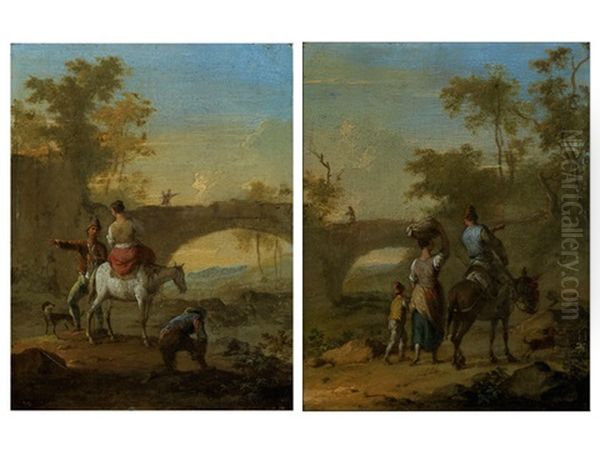 Sudliche Landschaften Mit Reisenden - view 1