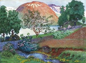 A Night In June In The Garden by Nikolai Astrup