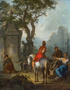Begegnung Am Brunnen by Franz de Paula Ferg