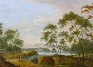 Sommerliche Landschaften Mit Staffage (pair) by Franz de Paula Ferg
