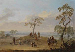 Reisende In Weiter Landschaft Reisende In Weiter Landschaft