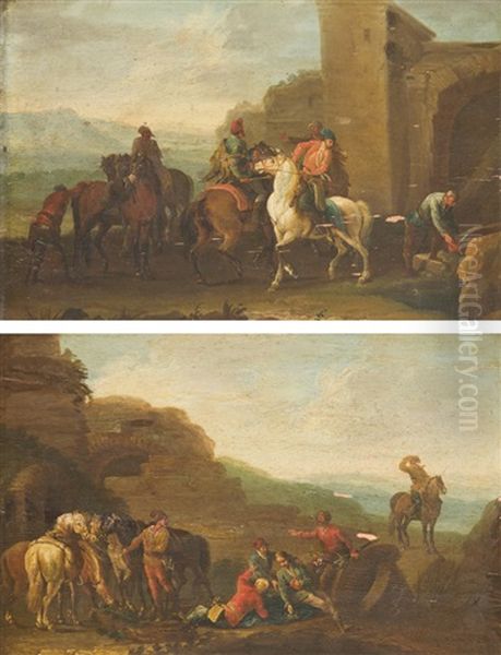 Reiter An Der Tranke (+ Rastende Reiter; Pair) - view 1