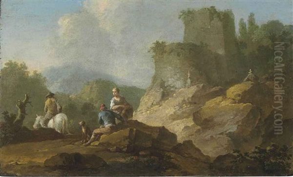 Landscape With Travellers And Ruins - view 1