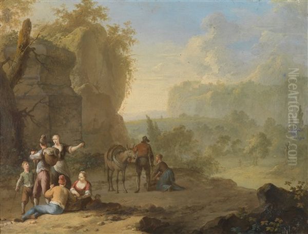 Sudliche Landschaft Mit Rastenden Reisenden - view 1