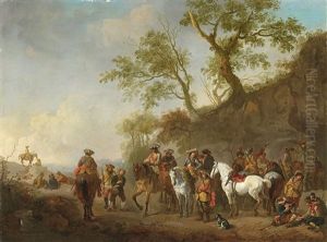 Soldaten Bei Der Rast by Franz de Paula Ferg