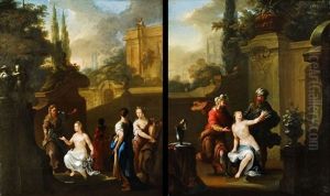 Susanna Und Die Beiden Alten (+ Bathseba Im Bade; Pair) by Franz de Paula Ferg
