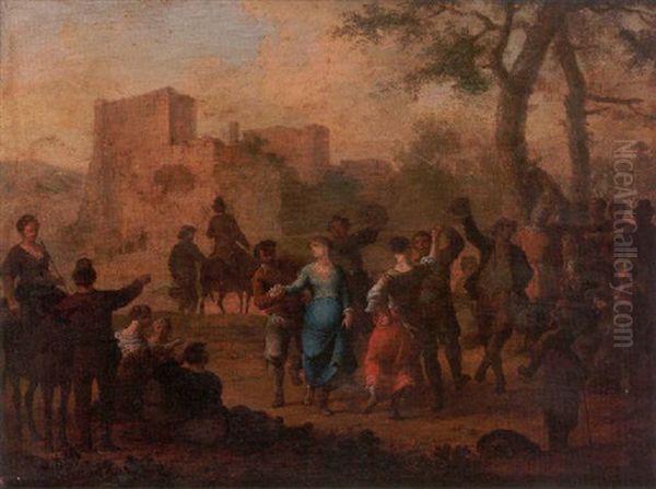 A Country Dance In An Italianate Landscape - view 1