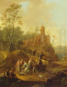 A Landscape With Peasants Conversing On A Path Near A Ruin A Landscape With Peasants Conversing On A Path Near A Ruin