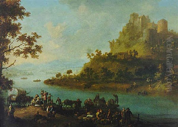 Paysage Fluvial Avec Passage Du Lac - view 1
