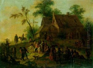 Landscape With A Gathering Beside A House