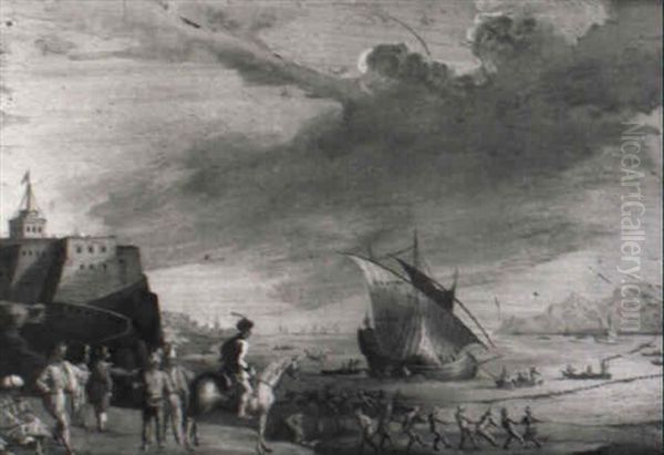 Sudlicher Hafen Mit Booten Und Vielen Figuren - view 1