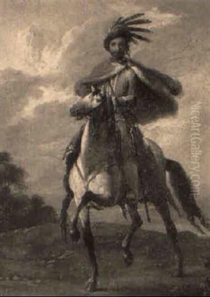 A Hussar On Horseback In A Landscape - view 1