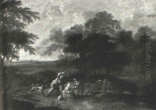 Wooded Landscape With Brigands And A Dog On A Track - view 1