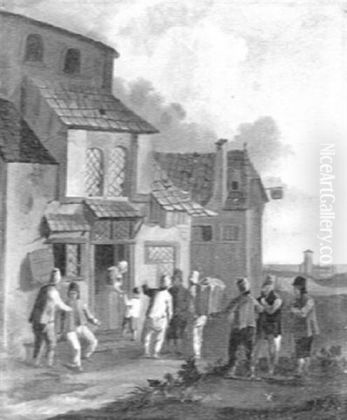 Bauern Vor Einem Wirtshaus - view 1