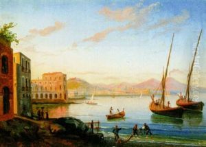 The Bay Of Naples by Salvatore Fergola