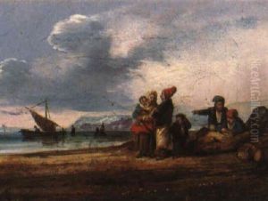 Figure Sulla Spiaggia by Salvatore Fergola