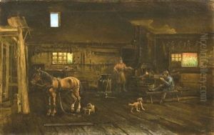 The Blacksmith Shop, Roots Tavern, Adirondacks by Henry A. Ferguson