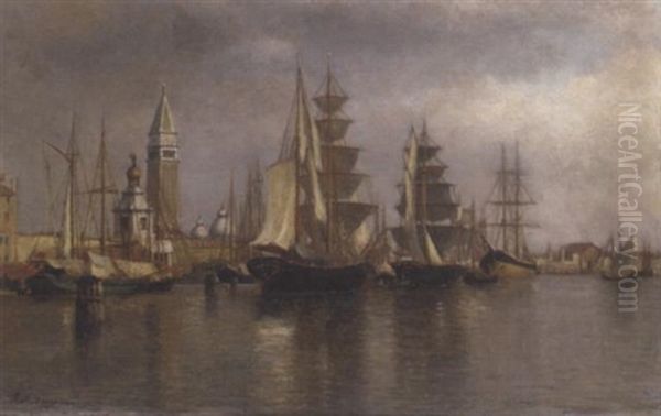 After The Rain - Ships In The Venetian Lagoon - view 1